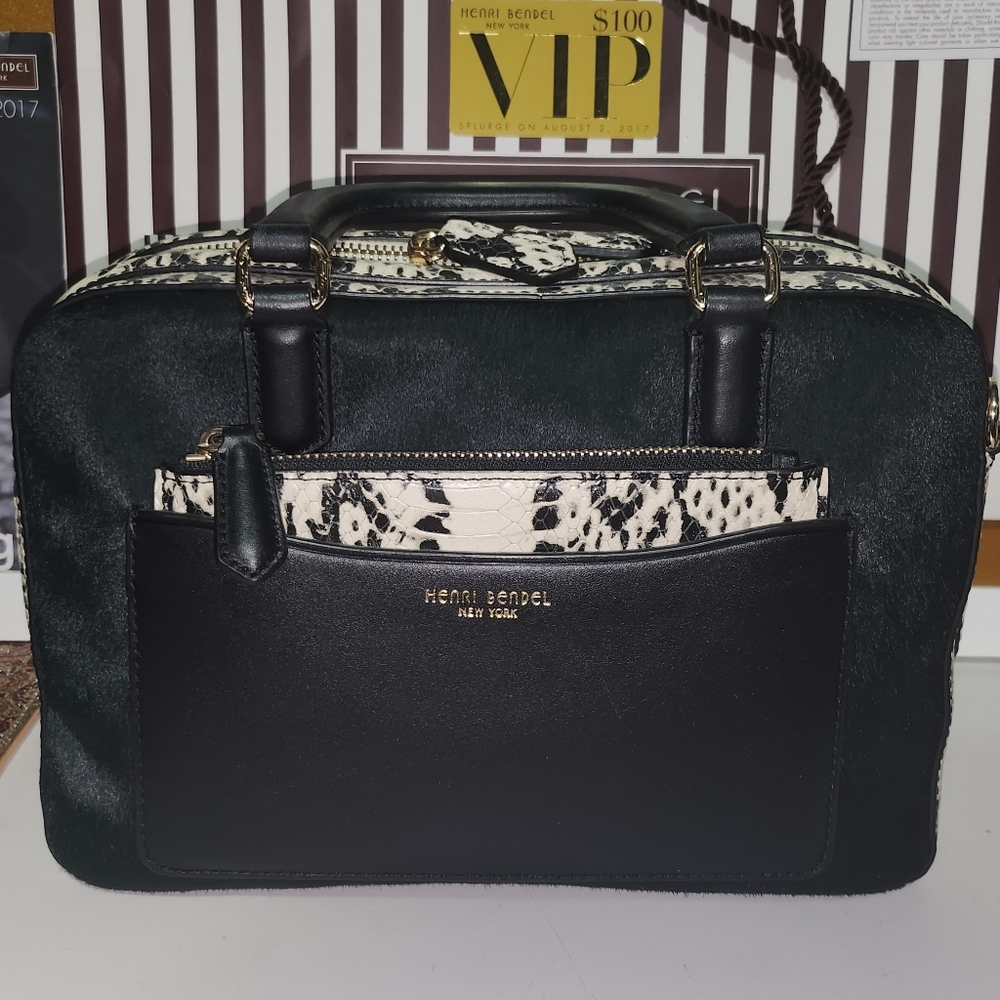 Henri Bendel Rowan Boxy Haircalf Satchel